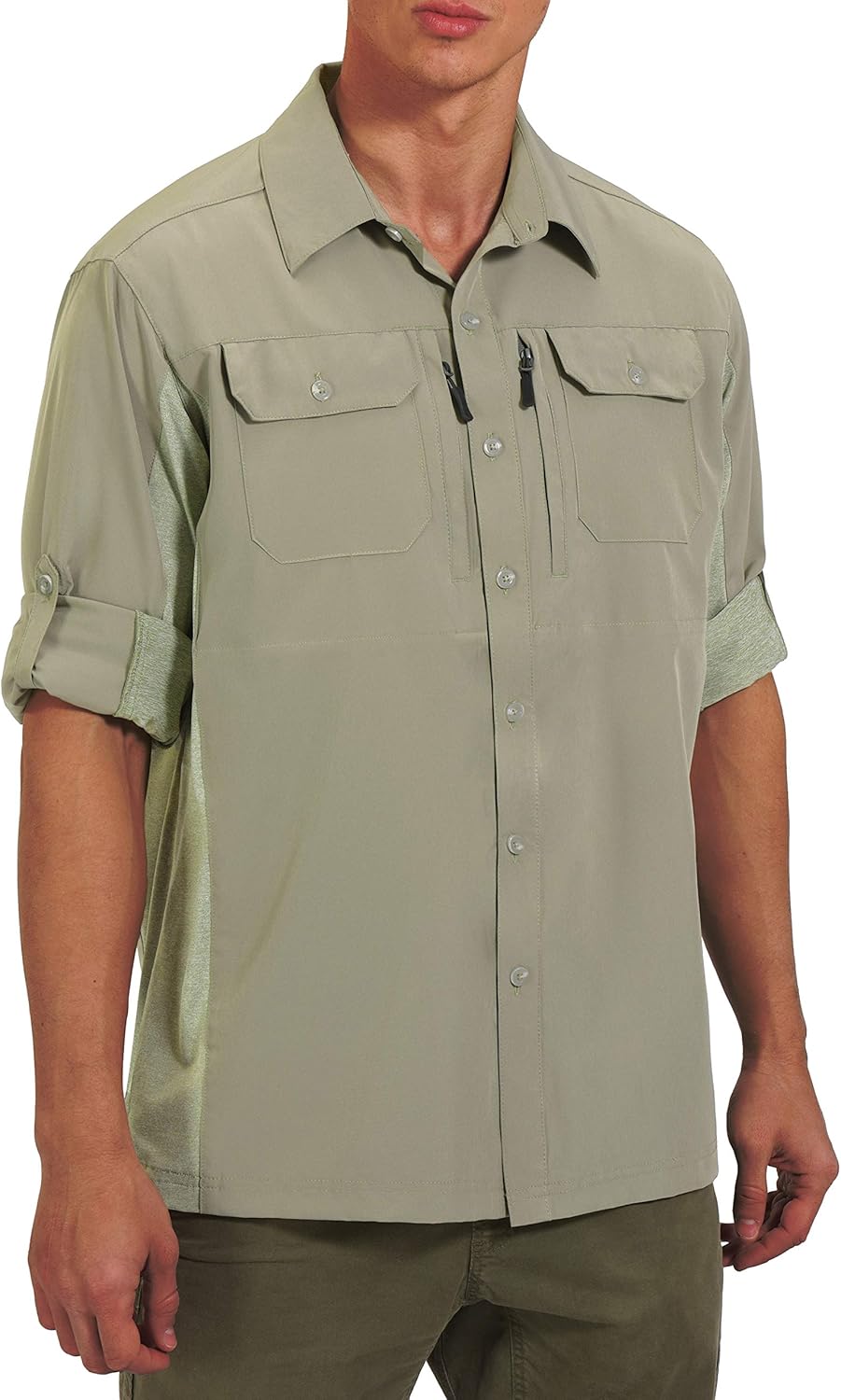 Little Donkey Andy Men's Stretch Quick Dry UPF50+ Long Sleeve Shirt for Hiking, Travel, Camping : Sports & Outdoors