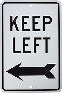 Nmc Tm27j Keep Right Sign 12 In X 18 In Heavy Duty Reflective Aluminum Traffic Safety Sign With Black Arrow Graphic Text On White Base Industrial Warning Signs Amazon Com Industrial Scientific