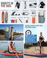 NACATIN 12ftx36in Inflatable Stand Up Paddle Board with Seat view 6
