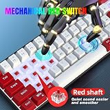 Snpurdiri Wireless 60% Mechanical Keyboard Red Switch White LED Backlit view 4