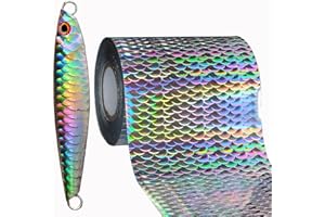 KTGCOZS 4cm*50m Colorful Hot Stamping Foil for Fishing Lure Jigs Baits Spoon Paper