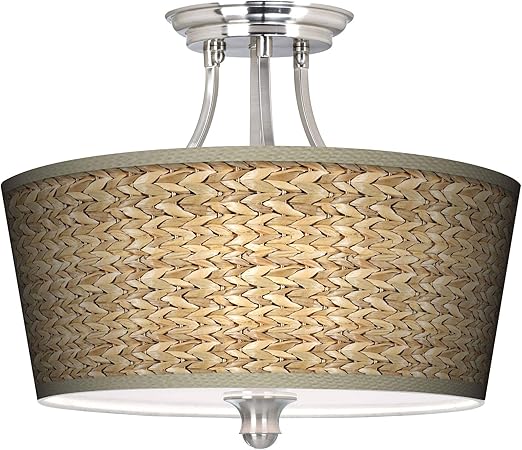 Tapered Collection Tropical Ceiling Light Semi Flush Mount Fixture