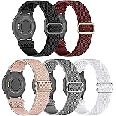 5 Pack Stretchy Nylon Watch Bands Compatible with Garmin Venu 3S/4 41mm/2S/Forerunner 265S 42mm,18mm Soft Elastic Adjustable Sport Strap for Vivoactive 4S 40mm/Forerunner 255S Music Women Men