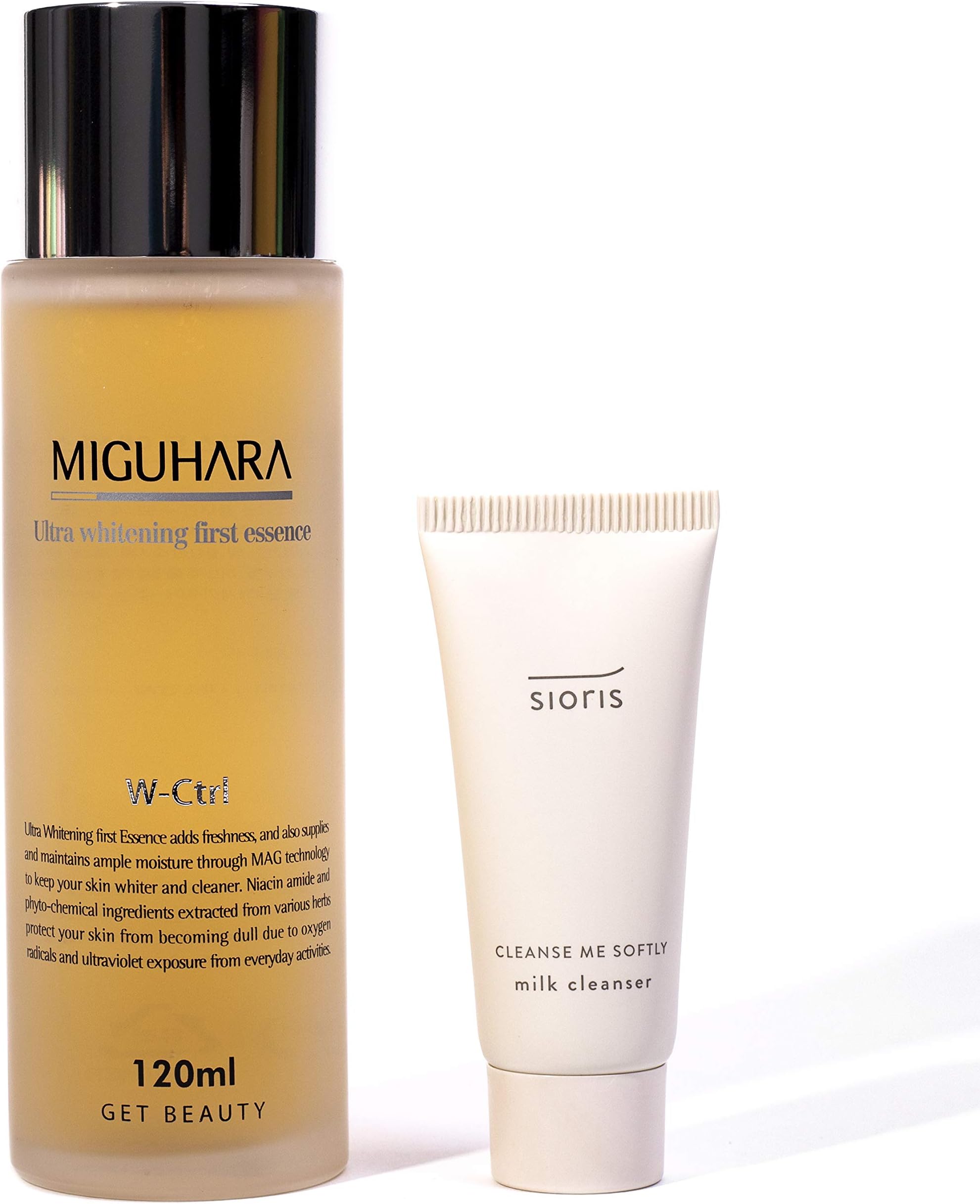 MIGUHARA Ultra First Essence - 4.05 fl.oz. (120ml) | W-Ctrl Line | Korean Skin Facial Essence made with Niacinamide, Beta-Glucan, Hyaluronic Acid, Lactobacillus & Plant Extracts