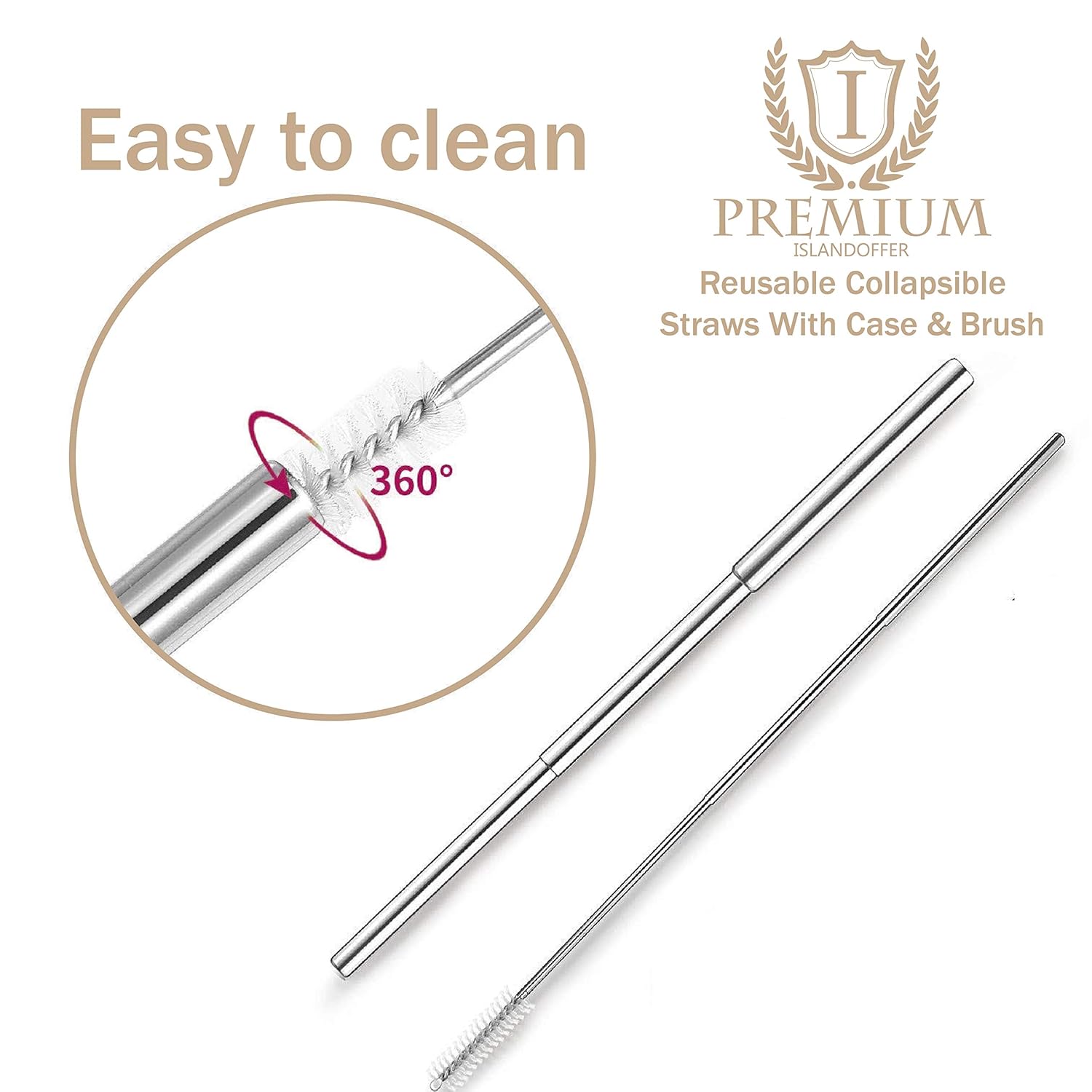 Barware Industrial & Scientific Dishwasher Safe Stainless Steel Straws