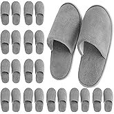 Juvale 12 Pairs Disposable Slippers for Guests, Bulk Pack for Hotel, Spa, Shoeless Home, (US Men Size 11, Women 12)