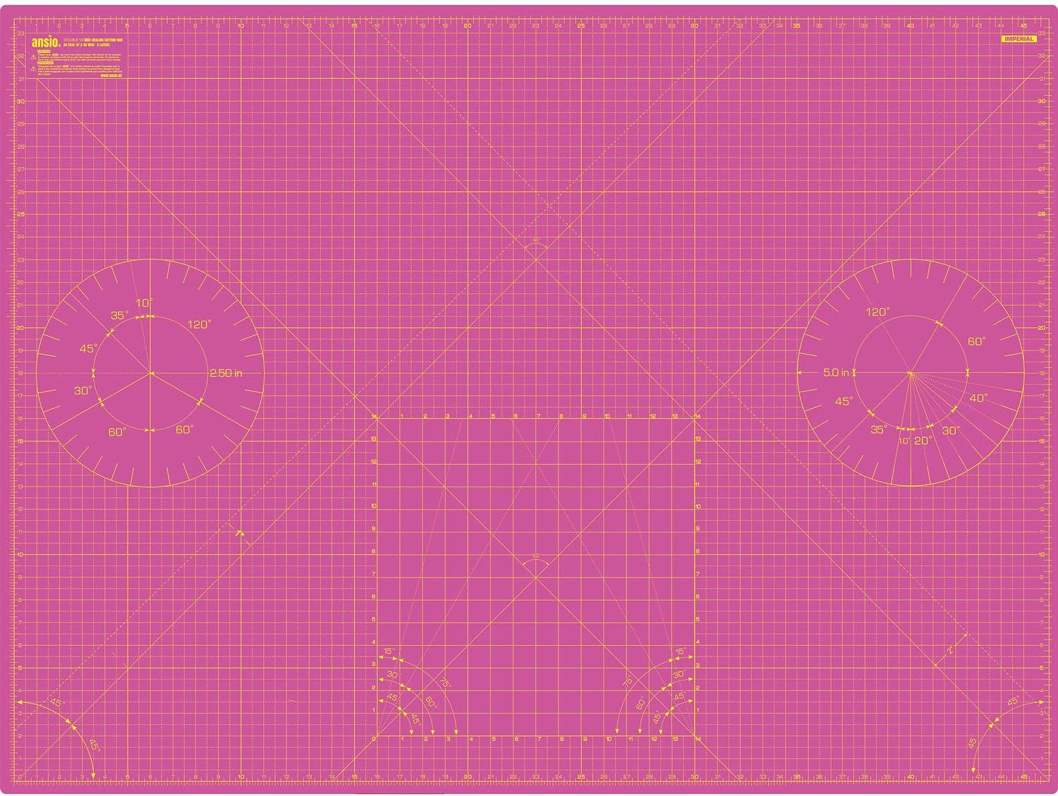 ANSIO Craft Cutting Mat Self Healing A0 Double Sided 5 Layers