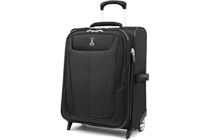 Travelpro Maxlite 5 Softside Expandable Upright 2 Wheel Carry-on Luggage, Lightweight, 20-Inch — Black