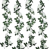 Syhood Artificial Rose Garlands Rose Vines Leaves