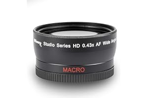 SSE 58mm 0.43x Wide Angle (w/Macro) High Definition Lens for DSLR Canon EOS Rebel 70D 77D 80D 90D T8i T7 T7i T6i T6s T6 T5i T5 T4i T3i T100 SL1 SL2 SL3 & More