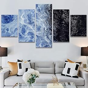SIGNWIN 5 Panel Canvas Wall Art Modern Art...