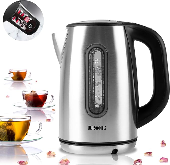 Duronic Electric Kettle EK42 Stainless Steel 1.7L Fast Boil Kettle
