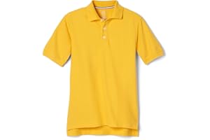 French Toast Boys' Short Sleeve Pique Polo Uniform Shirt (Standard & Husky)