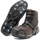 Yaktrax UltraGrip Ice Cleats for Shoes and Boots, Lightweight Winter Traction Device with Carbide Steel Spikes and Siped Tread, Low-Profile Grip for Running, Walking, and Hiking on Snow and Ice