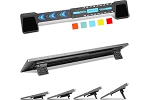 MEKASS Computer Keyboard Stand for Desktop, Adjustable Keyboard Riser, Extendable Holder, Non Slip, Ergonomic Office Desk Accessories for Flat-Back Keyboard Only (Blue)