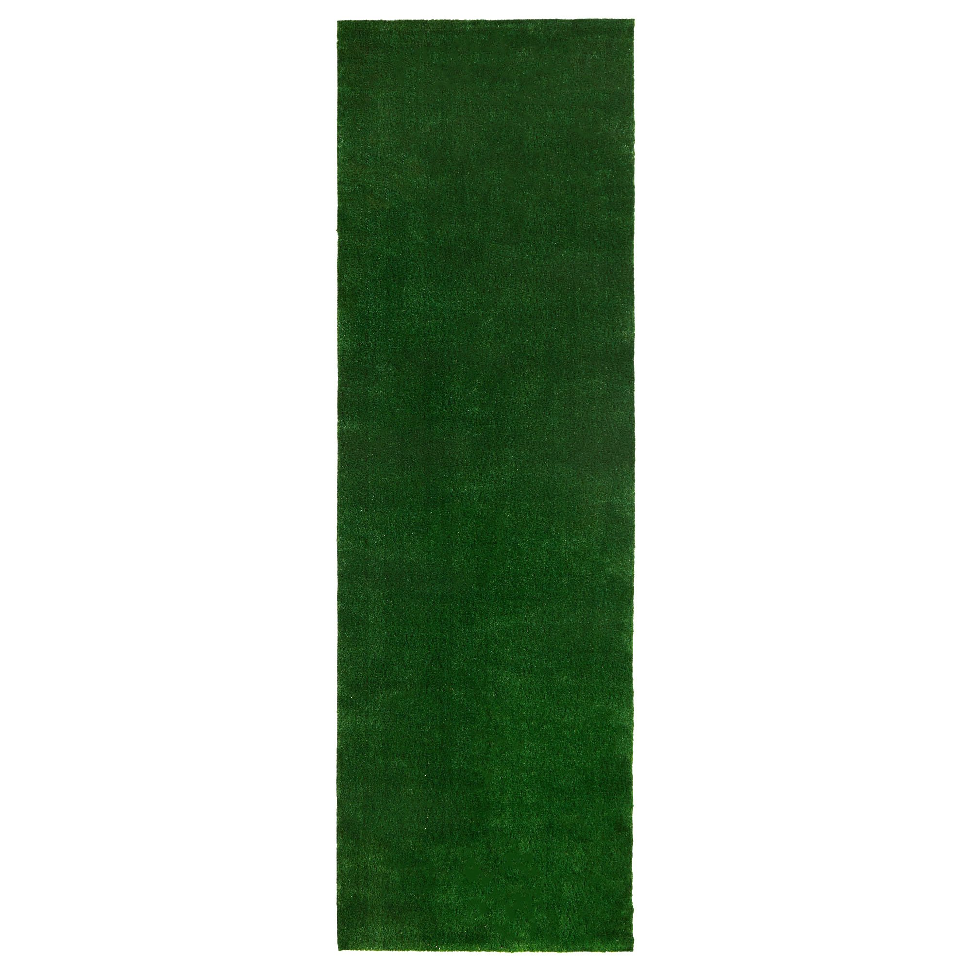 Sweethome Meadowland Collection Indoor and Outdoor Green Artificial Grass Turf Runner Rug 3'0" X 7'3" Green Artificial Grass/Pet mat with Rubber Backed