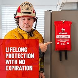 Wamoma Fire Suppression Blanket with Hooks