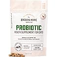 Rocco & Roxie Cat Probiotic Health Supplement for Cats, Prebiotic and Postbiotic for Digestive + Gut Support, Constipation Relief, Anti Diarrhea, Supplements & Vitamins, Chicken Flavored Crunchy Chews