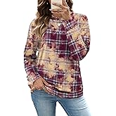 RUMIA Women's Crew Neck Sweatshirt Loose Pullover Long Sleeve Shirts Soft Tops for Women Fall Clothes 2025