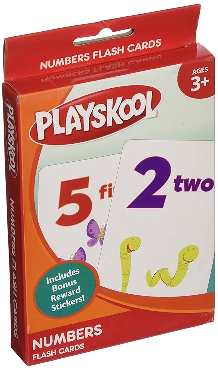 Playskool Ages 3+ Pre-K Numbers Flash Cards, 36 Cards