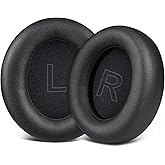 SOULWIT Earpads Replacement for Anker Soundcore Life Q30/Q30i/Q35 Headphones, Ear Pads Cushions with Softer Protein Leather, Noise Isolation Foam - Black