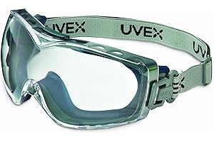 HONEYWELL Uvex Stealth OTG Safety Goggles with Clear HydroShield Anti-Fog Lens & Fabric Headband (S3970HSF)