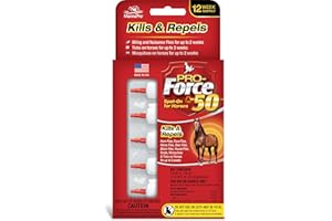 Manna Pro Pro-Force 50 Spot-On Fly Control for Horses, 6 Count