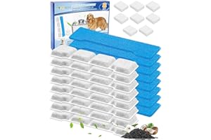 MyfatBOSS 8 Set Dog Water Filter Replacement Compatible with SIBAYS & Compatible with Kastty 15L/4Gal, Dog Water Fountain Filter, Multilayer Filtration System 8Pre-Filter+8 Filters+8 Sponges