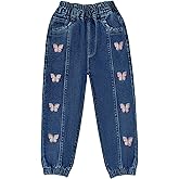 Peacolate 2-11T Toddler Little Girls Distressed Embroidered Jeans Denim Pants