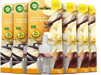 Air Wick Electrical Plug In Refills White Vanilla Bean Scent 6 x 19ml