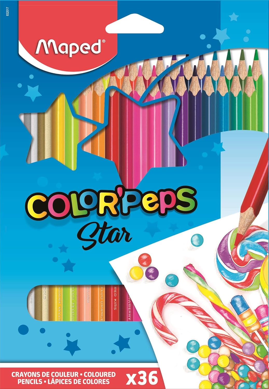 Lápis de Cor, Maped, Color Peps, 832017, 36 Cores por Maped