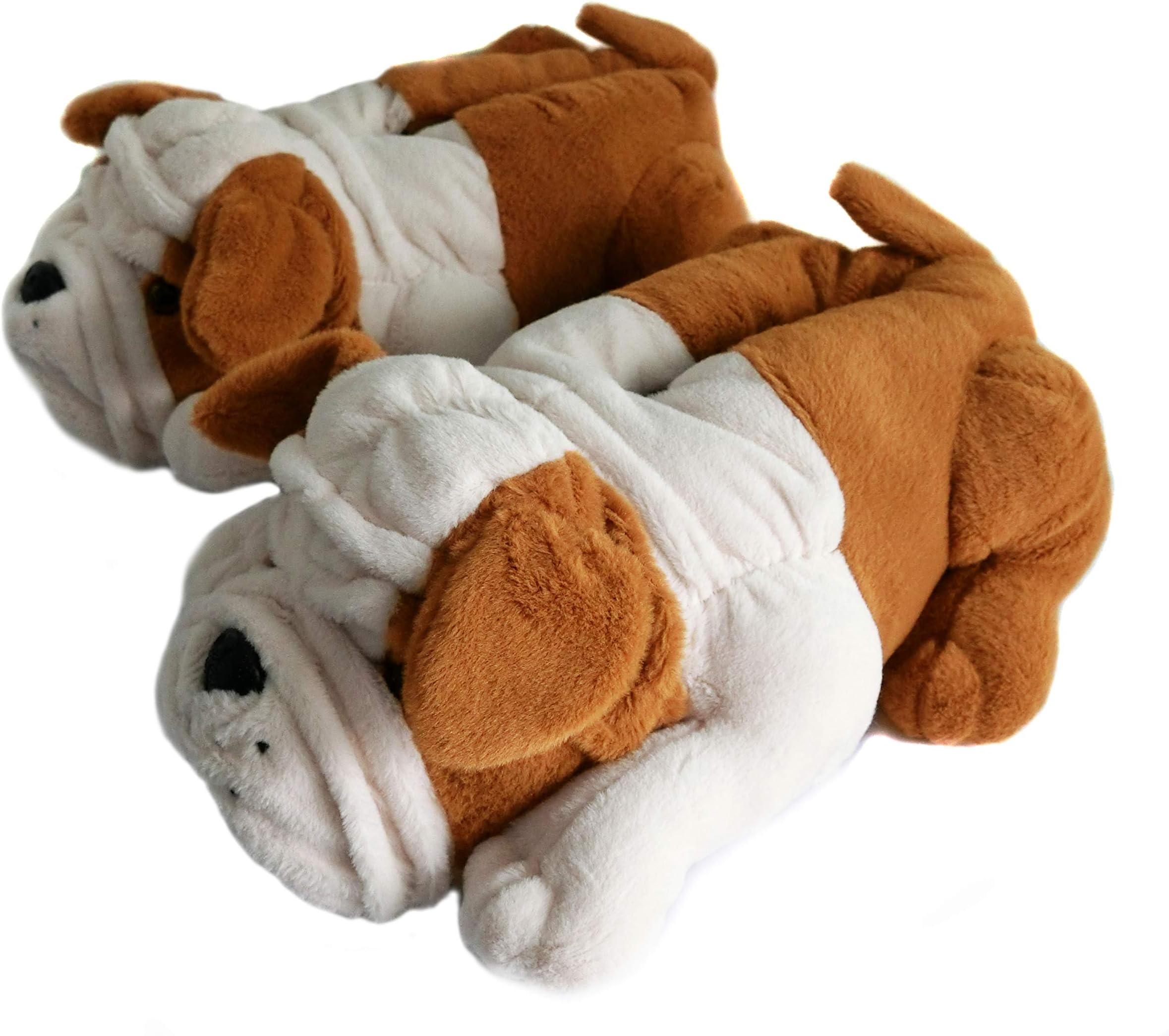 Novelty Slippers Men Ladies Kids, Furry Winter Animal Slippers, Bulldogs