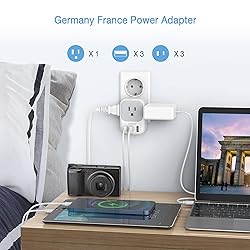 TESSAN Type E F Plug Adapter, Germany France Power