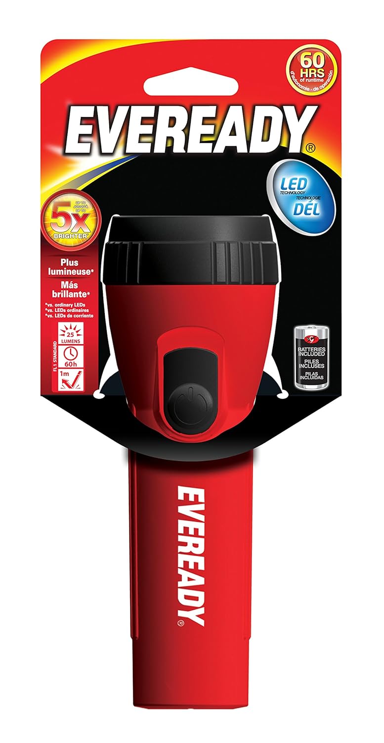 Eveready LED Flashlight MultiPack, High Lumens, Batteries Included