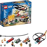 LEGO City Fire Helicopter Response 60248 Firefighter Toy, Fun Building Set for Kids (93 Pieces)
