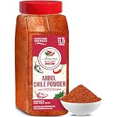 Chile de Arbol Powder 1LB Bulk Ground Hot Red Chili Pepper Mexican Spice | Very spicy. For salsa roja, chili oil, enchilada s