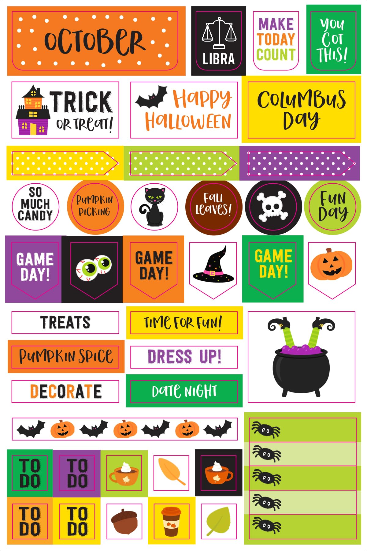Essentials Month By Month Planner Stickers (set of 475 stickers)