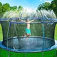Bobor Trampoline Water Sprinkler for Kids Outdoor Trampoline Sprinkler Waterpark Fun Summer Water Toys Trampoline Accessories (Blue, 39foot)