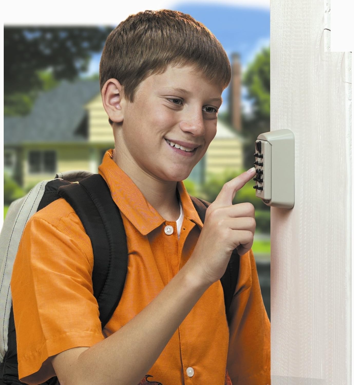 Kidde AccessPoint 001414 KeySafe Original Slimline Push Button Combination Permanent Key Lock Box, 2-Key, Clay: Home Improvement