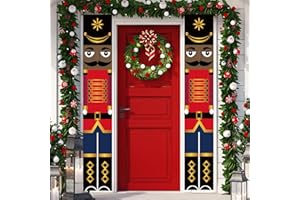 RVSTICTY Black Nutcracker Christmas Decorations African American Nutcracker Porch Banner Outdoor Christmas Nutcracker Decorations and Supplies for Home Party