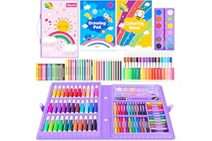 iBayam Aesthetic Cute Preppy Stuff Art Supplies, 149-Pack Drawing Kit Coloring Painting Art Set Gifts Box for Adult, Arts and Crafts for Adult, with Drawing Pad, Coloring Book