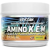 Evogen Amino K.E.M. - EAA & BCAA Powder Pump Volumizer | BCAAs Amino Acids Supplement for Blood Flow, Muscle Growth, & Hydration | Tropic Thunder | 30 Servings