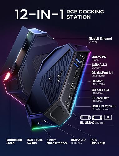 Station D'Accueil 6-en-1 XAOSUN Pour ROG Ally/Steam Deck/Lenovo Legion Go - HDMI 4K@120Hz, Ports USB, PD 100W, Ethernet