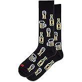 Hot Sox mens Fun Cocktail Drinks Crew Socks - 1 Pair Pack - Happy Hour Cool & Funny Novelty Gifts
