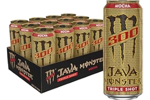 Monster Energy Java 300 Triple Shot Robust Coffee + Cream,15 Fl Oz (Pack of 12)