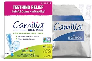 Boiron Camilia Teething Drops for Daytime and Nighttime Relief of Painful or Swollen Gums and Irritability in Babies - 30 Count