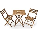 Gartenmöbel-Set "Oval" inklusive 2 Sessel und 1 Tisch Braun 3-teilig