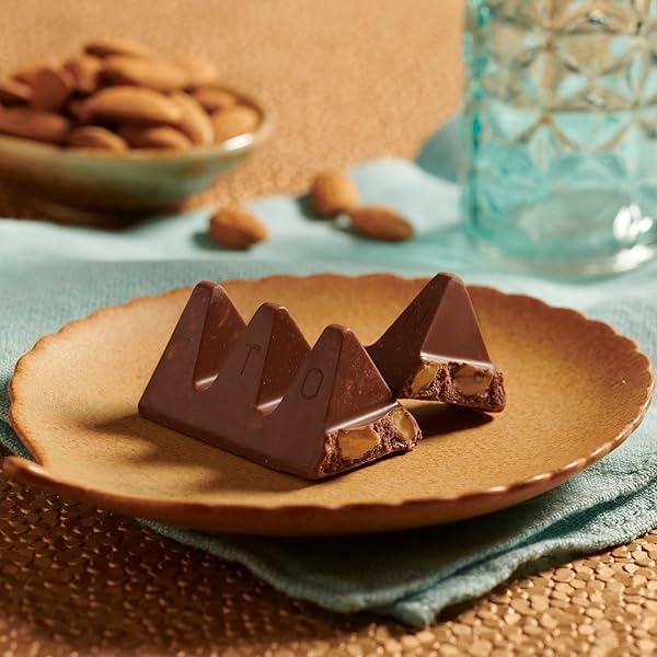 TOBLERONE MILK CHOCOLATE BAR WITH SALTED CARAMELIZED ALMONDS AND HONEY AND ALMOND NOUGAT, BULK CHOCOLATE, 20 – 3.52 OZ BARS