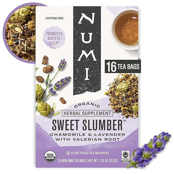 NUMI ORGANIC SWEET SLUMBER TEA WITH CHAMOMILE, VALERIAN...