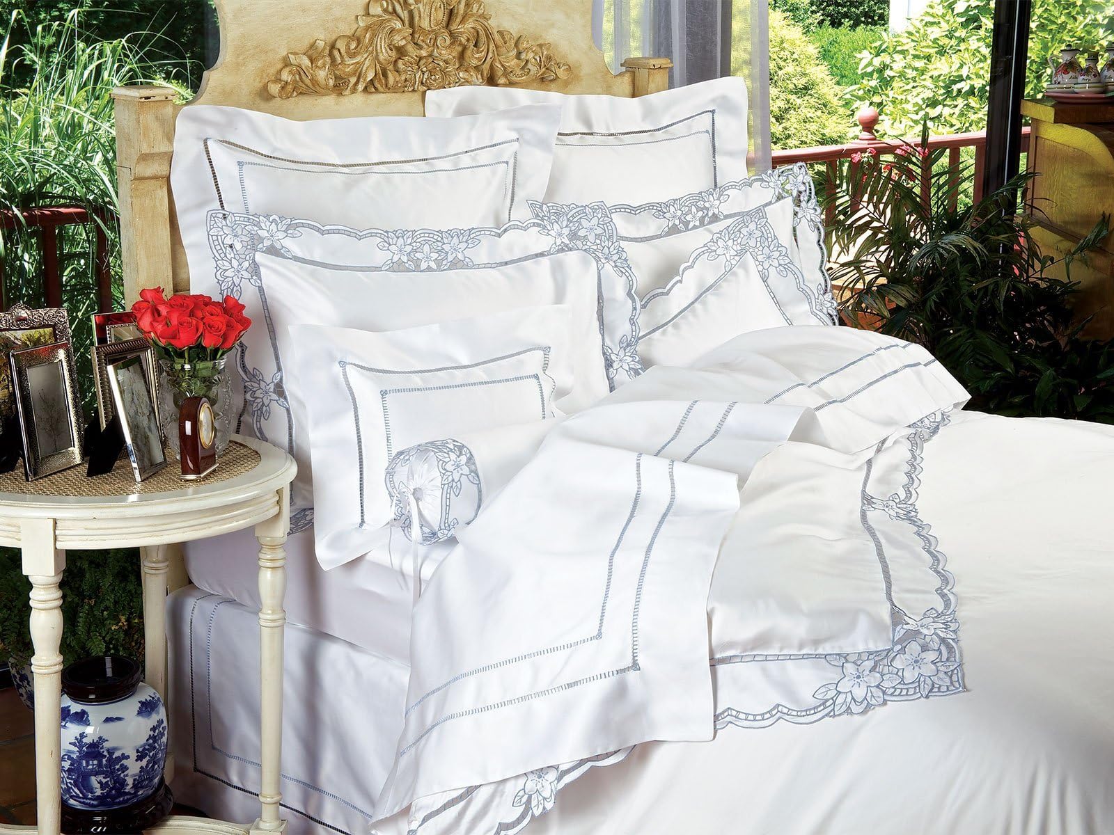 Bellagio Bed Linens Duvet Covers (Comforter Covers), Blue (Twin, Each)
